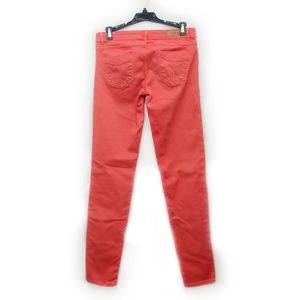 Zara Core Denim Trafaluc Collection Coral  Slim Denim Jeans Size 6